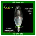 5W 360d dimmable led cob/candle bulbs 2