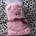 polar fleece lovely pig baby blanket