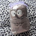 plush fleece owl baby blanket 1