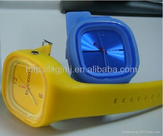 long band silicone watch