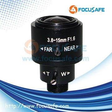 3.8-15mm lens for vandalproof camera