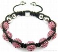 pink fashion shamballa bracelet