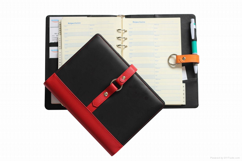 2013 newest style leather organizer with pu cover 3