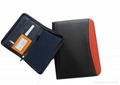 Leather/pu zippered portfolio with calculator for meeting 5