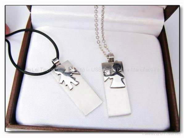 Gift necklace usb flash storage usb 2.0 flash memory