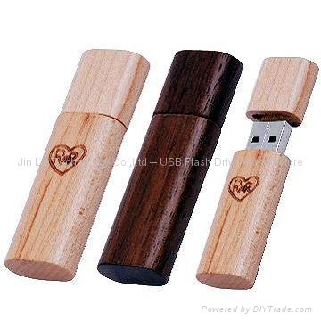 Wooden USB pen drive -with logo laser imprint -16gb 3