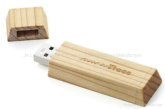 Wooden USB pen drive -with logo laser imprint -16gb 5