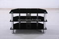 hot sell black modern design new style glass tv stand  1