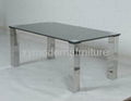 rectangle black tempred glass coffee table 1
