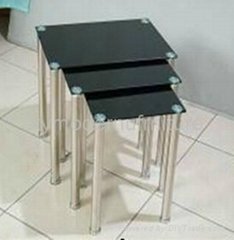 hot sell glass nesting table 