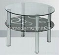 round tempered glass coffee table