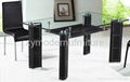 modern design new pu dining table and chair 