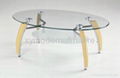 modern deisgn living room furniture wood glass coffee table  2