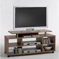 modern design black tempered glass tv stand  4