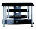 hot sell black modern design new style glass tv stand  3