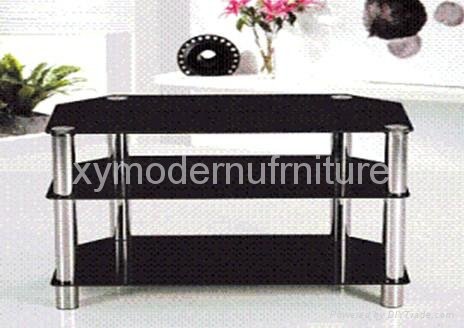 hot sell black modern design new style glass tv stand  4