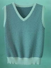 knit jacquard vest