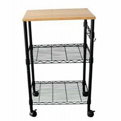 kitchen cart chrome