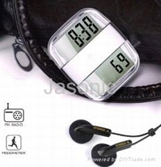 pedometer with FM radio