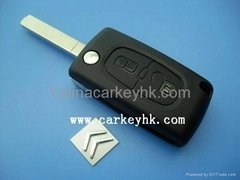 Citroen 307 2 buttons flip key case without groove CE0536