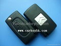 Citroen 307 2 buttons flip key case without groove CE0536 3