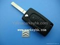  Citroen 2 button flip remote case without groove and battery place CE0523 2