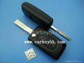 Citroen 407 2 buttons flip key case with