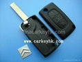 Citroen 407 3 buttons flip key blank