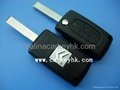 Good quality Citroen 407 3 buttons flip key cover with light button CE0536 2