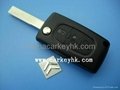 Good quality Citroen 407 3 buttons flip key cover with light button CE0536 3