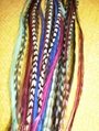 grizzly rooster feathers for hair extension 1