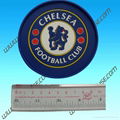 Football theme soft PVC coaster (plastic