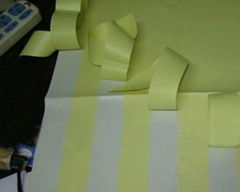 Back slit adhesive paper