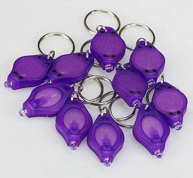 UV Purple Light LED Keychain 