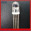 5mm rgb led four pins water clear (common anode ) 1