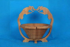 Supply tourism handicraft folding fruit basket