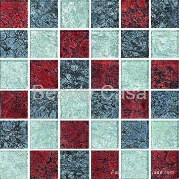 glodleaf glass mosaic tile,48-48-8mm 3