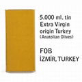 Offer for Turkish Extra Virgin Olive Oil (5 lt tin) 1