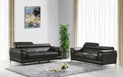 Latest Upholstory half leather or full leather living room furniture sofa 1237