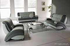 Leather living room sofa 1+2+3 (A161), modern design , high quality