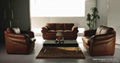 leather leisure living room sofa set