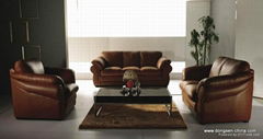 leather leisure living room sofa set 1+2+3( A162), simple and generosity 