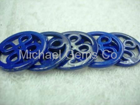 Lapis Lazuli - Chinese Style Coin  3