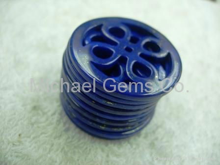 Lapis Lazuli - Chinese Style Coin  4