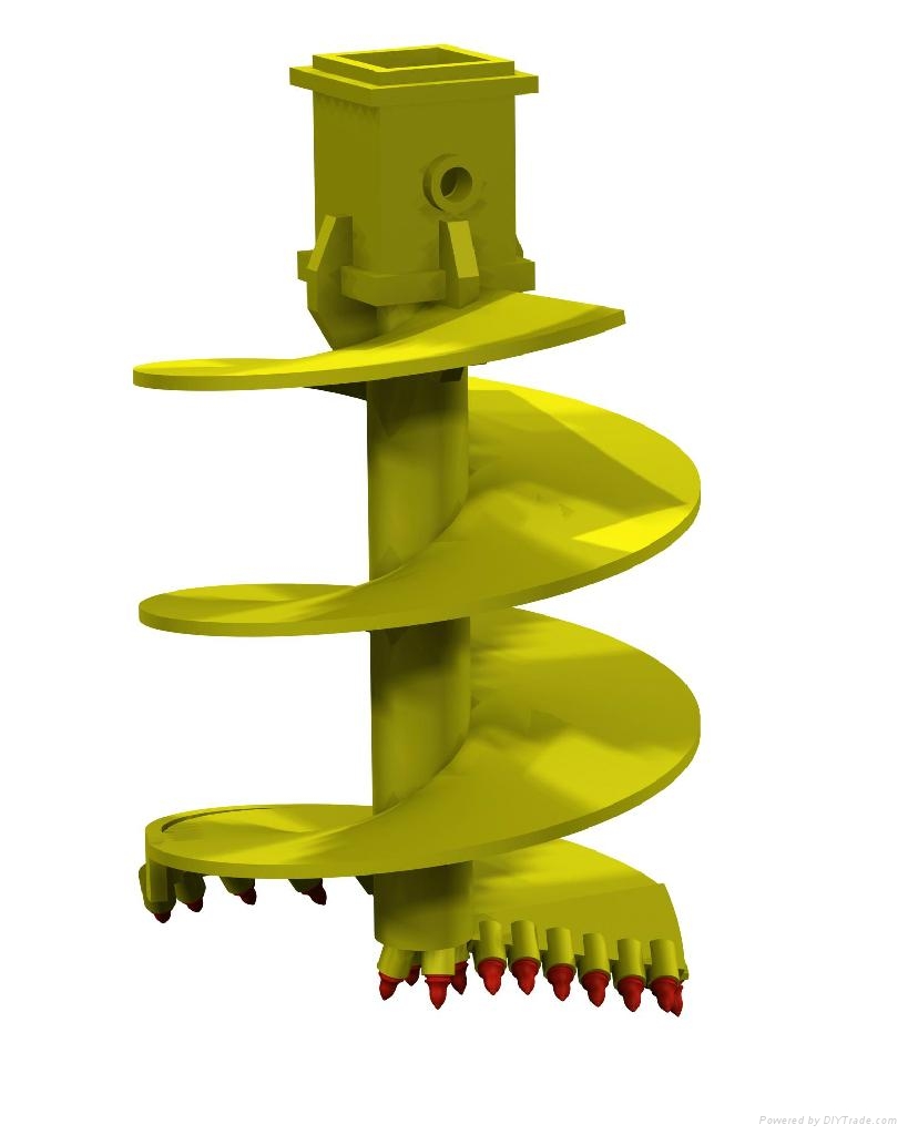 单头直螺旋岩石钻头