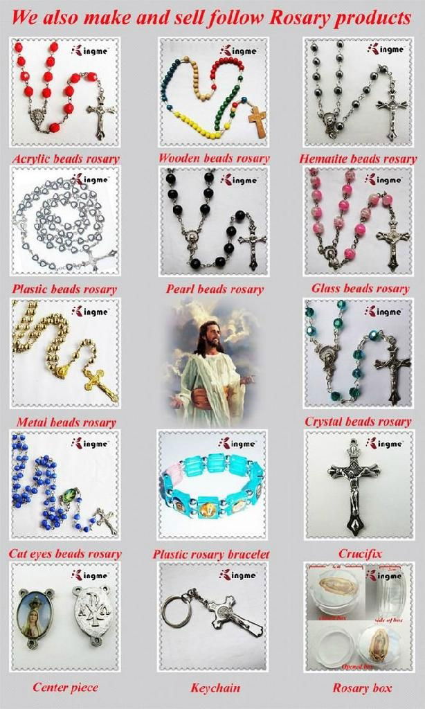 6mm Hematite Catholic Rosary 2