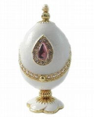 Kremlin Faberge Easter Metal Egg Jewellery box