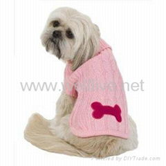 Fashion Pet Bone Patch Cable Dog Sweater