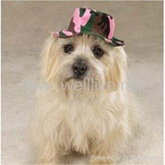 Dog Hat - Casual Canine Camo Bucket Hat - Multi Color - Small