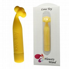 Adult sex toys silicone vibrators  yellow flower